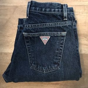 Vintage guess mom jeans high rise dark wash 90s